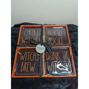 Rae Dunn Halloween Spooky Coaster Set Witches Hocus Pocus